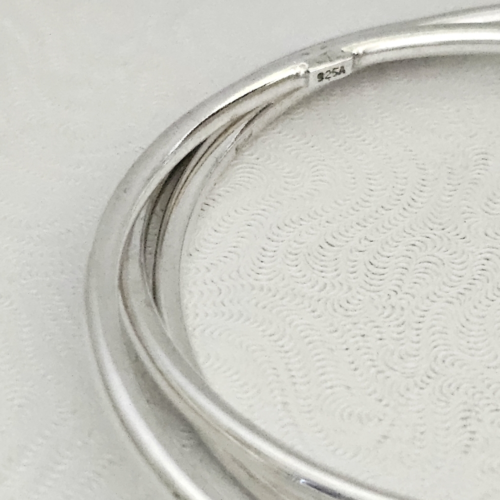 Artisan 925 Sterling Silver Interlocking Triple B… - image 8